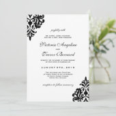 Einladungen zu Hochzeiten in Schwarz und Weiß (Stehend Vorderseite)