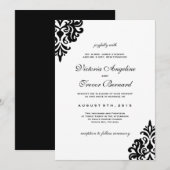 Einladungen zu Hochzeiten in Schwarz und Weiß (Vorne/Hinten)