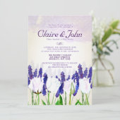 Einladungen zu Hochzeiten in Tulips und Lavendel (Stehend Vorderseite)