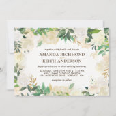 Einladungen zu Hochzeiten mit Gold und Champagner (Vorderseite)