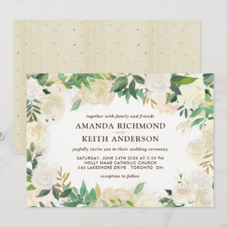 Einladungen zu Hochzeiten mit Gold und Champagner