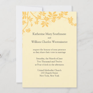 Einladungen zu Hochzeiten mit Gold und Gelb
