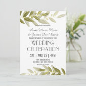 Einladungen zu Hochzeiten von grünem Olivenöl (Stehend Vorderseite)