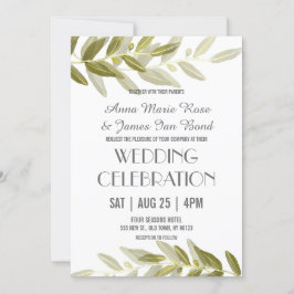 Einladungen zu Hochzeiten von grünem Olivenöl