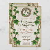 Einladungen zu Hochzeiten von Ivy und Willow - Kra (Vorne/Hinten)