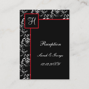 Einladungen zu Hochzeiten von Red Black Damask
