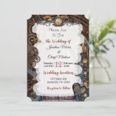 Einladungen zu Hochzeiten von Steampunk Pocket (Stehend Vorderseite)
