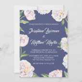 Einladungen zu Hochzeiten von White Peony Floral B (Vorderseite)