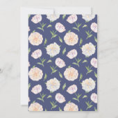 Einladungen zu Hochzeiten von White Peony Floral B (Rückseite)