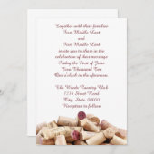 Einladungen zu Hochzeiten von Wine Corks (Vorne/Hinten)
