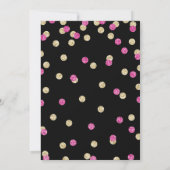 Einladungen zu Hot-Pink- und Gold-Glitzer (Rückseite)