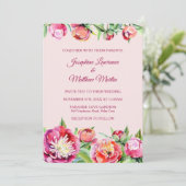 Einladungen zu hübschen Peonies (Stehend Vorderseite)