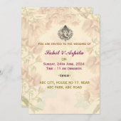 Einladungen zu indischen Hochzeiten (Vorne/Hinten)