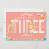 Einladungen zu jungen, wilden und drei Mädchen zum (Vorderseite)