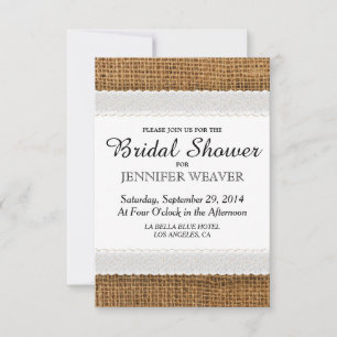 Einladungen zu Jute und Lace Bridal