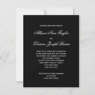 Einladungen zu klassischen Schwarz-Weiß-Hochzeiten