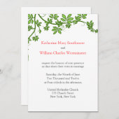 Einladungen zu Korallen, Grünen und Weißen Hochzei (Vorne/Hinten)