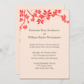 Einladungen zu Korallen und Elfenbeinhochzeiten (Vorne/Hinten)