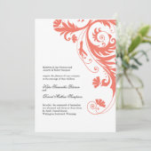 Einladungen zu Korallenhochzeiten (Stehend Vorderseite)