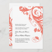 Einladungen zu Korallenhochzeiten (Vorne/Hinten)