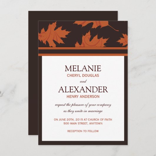 Einladungen zu kundenspezifischen Hochzeiten im He (Vorne/Hinten)