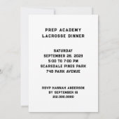 Einladungen zu Lacrosse Sports (Rückseite)