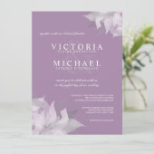 Einladungen zu Lavendel- und Weißblumenhochzeiten (Stehend Vorderseite)