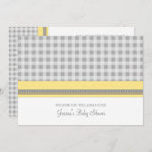 Einladungen zu Lemon Gingham Custom Baby Shower (Vorne/Hinten)
