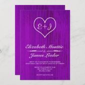 Einladungen zu Lila Hochzeiten (Vorne/Hinten)