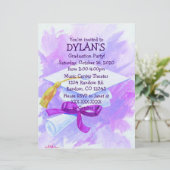 Einladungen zu lila Themenabschlüssen Flyer (Stehend Vorderseite)