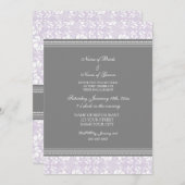 Einladungen zu Lilac Gray Damask (Vorne/Hinten)