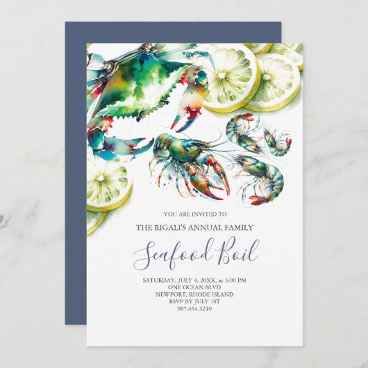 Einladungen zu Meeresfrüchten (Vorne/Hinten)