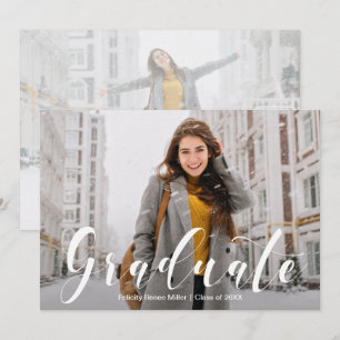 Einladungen zu modernen White Script-Fotos