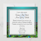 Einladungen zu Mongram Aquamarin- und Green Peacoc (Rückseite)