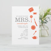 Einladungen zu Monogramm Orange Bridal (Stehend Vorderseite)
