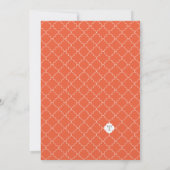Einladungen zu Monogramm Orange Bridal (Rückseite)