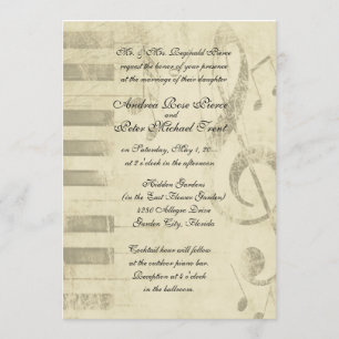Einladungen zu Musikdesign-Hochzeiten
