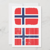 Einladungen zu norwegischen Flaggen (Vorderseite)
