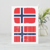 Einladungen zu norwegischen Flaggen (Stehend Vorderseite)