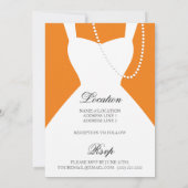 Einladungen zu Orange und Black Wedding| Fall Tuxe (Rückseite)