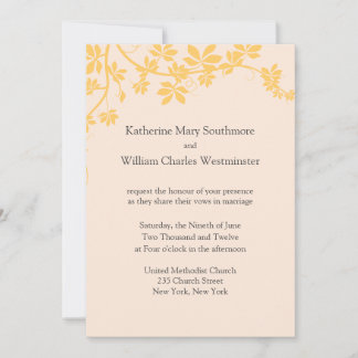 Einladungen zu Orange und Elfenbeinhochzeiten