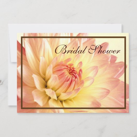 Einladungen zu Orangendusche und Rosa Bridal (Vorderseite)