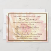 Einladungen zu Orangendusche und Rosa Bridal (Rückseite)