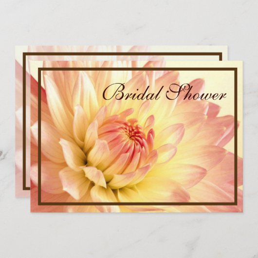 Einladungen zu Orangendusche und Rosa Bridal (Vorne/Hinten)