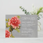 Einladungen zu Peony Wedding (Stehend Vorderseite)