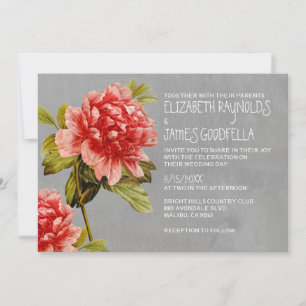 Einladungen zu Peony Wedding