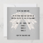 Einladungen zu Personalisierten Karten der einheim (Rückseite)