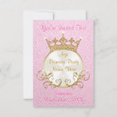 Einladungen zu Personalisierten Rosa- und Goldprin (Vorderseite)