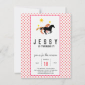 Einladungen zu Pferde zum Geburtstag (Vorderseite)