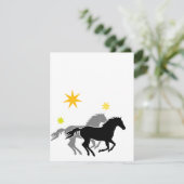 Einladungen zu Pferde zum Geburtstag (Stehend Vorderseite)